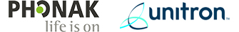 Phonak og Unitron-logo